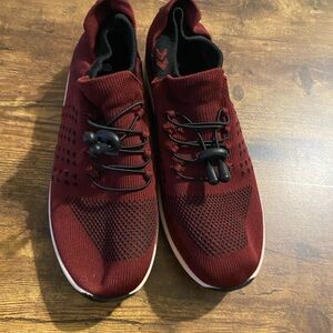 Women's Burgundy Knit Slip-On Athletic Sneakers